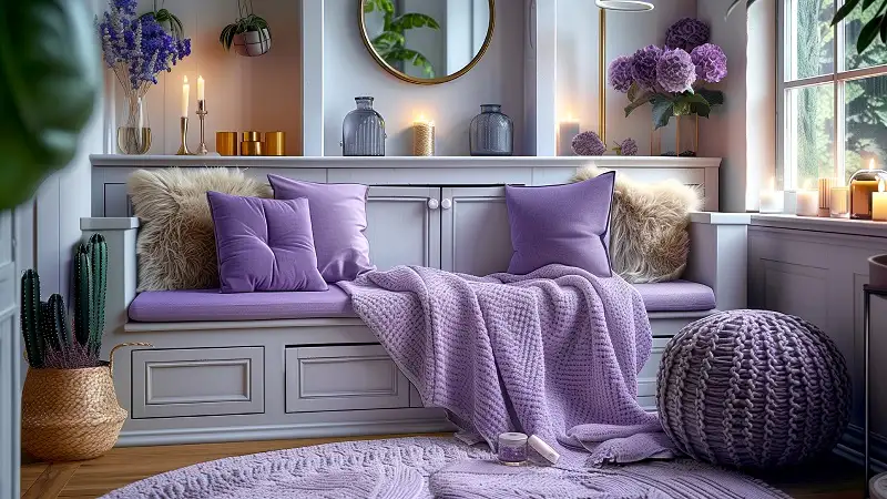 Calm Bedroom Ideas with Minimalist Blue and Pink Decor